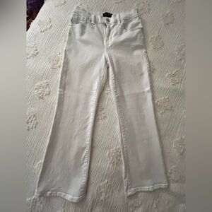Banana Republic White Wide Leg Cropped Pants